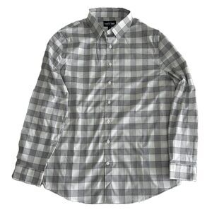 Express Men's White and Black Shirt size L